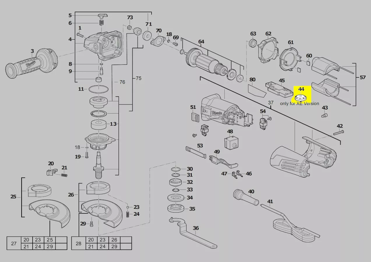 molette réglage vitesse réf. 4931435110 Milwaukee